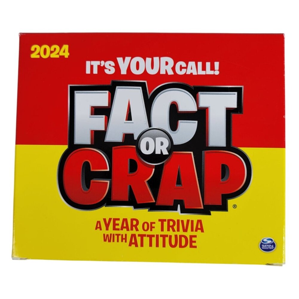 SpinMaster Fact or Crap Daily Desk Calendar 2024 A Year of Trivia Page a Day NEW